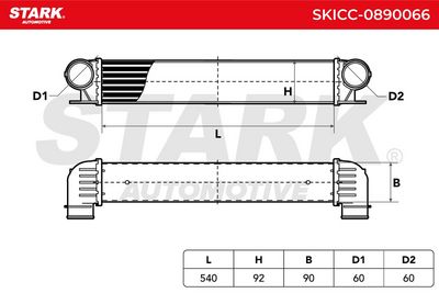 интеркулер (охладител за въздуха на турбината) STARK SKICC-0890066