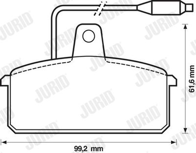 Комплект тормозных колодок, дисковый тормоз JURID 571318J для SEAT MALAGA