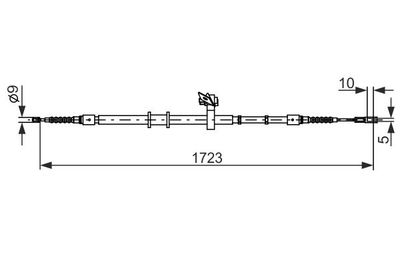 Тросик, cтояночный тормоз BOSCH 1 987 482 269 для AUDI 80