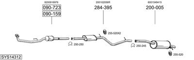 Układ wydechowy BOSAL SYS14312