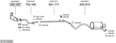 Układ wydechowy BOSAL SYS10592