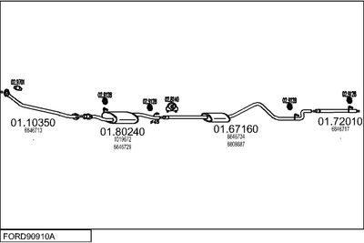 SISTEM DE ESAPAMENT MTS FORD90910A009187
