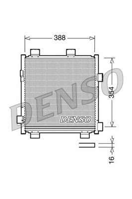 DENSO DCN50040 Радиатор кондиционера  для PEUGEOT 107 (Пежо 107)