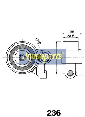 Tensor de correa, correa dentada JAPANPARTS BE-236, foto 2