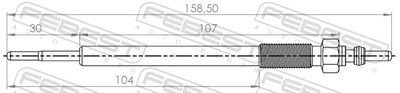 Свеча накаливания FEBEST 05642-004 для MAZDA CX-5