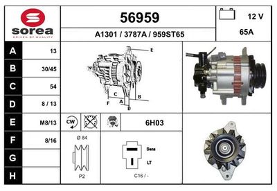 EAI 56959 Генератор  для HYUNDAI H100 (Хендай Х100)