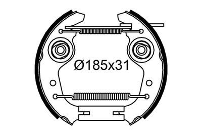 Комплект тормозных колодок VALEO 554919 для FIAT SEICENTO