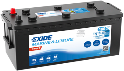 Batterij 12V 180Ah/1000A (EN) MARINE/RV  (EN) START (L+ Standaard terminal) 513x223x223 B00 - geen montageflens (Beginnen)