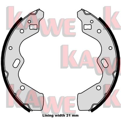 Комплект тормозных колодок KAWE 08050 для KIA AVELLA