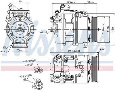 COMPRESOR CLIMATIZARE NISSENS 89214 6