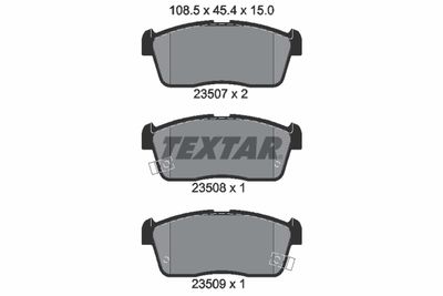 Комплект тормозных колодок, дисковый тормоз TEXTAR 2350701 для SUZUKI CARRY