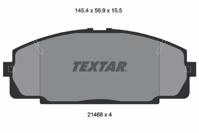 Комплект тормозных колодок, дисковый тормоз TEXTAR 2146801 для TOYOTA DYNA