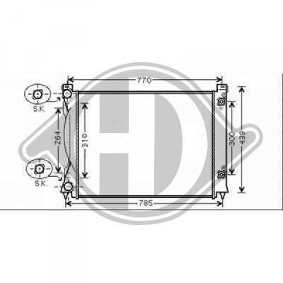 DIEDERICHS DCM1480 Радиатор охлаждения двигателя для AUDI A6 C6 (4F2)
