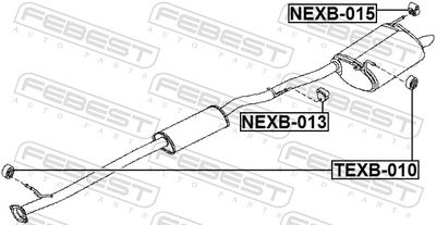 SUPORT TOBA DE ESAPAMENT FEBEST NEXB013 1