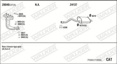 Изпускателна система WALKER FOK017305A