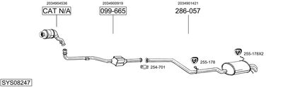 Układ wydechowy BOSAL SYS08247