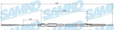 Тросик, cтояночный тормоз SAMKO C0083B для BMW X5