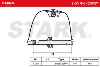 стъклоподемник STARK SKWR-0420057