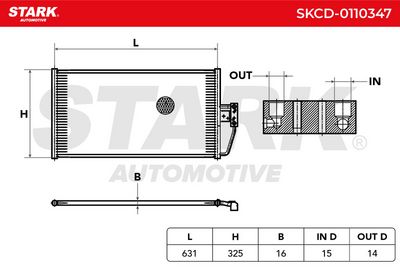 кондензатор, климатизация STARK SKCD-0110347