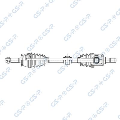 Arbre de transmission SPYRA — 651mm