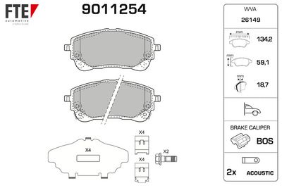 SET PLACUTE FRANA FRANA DISC FTE 9011254