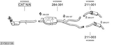 Układ wydechowy BOSAL SYS03159