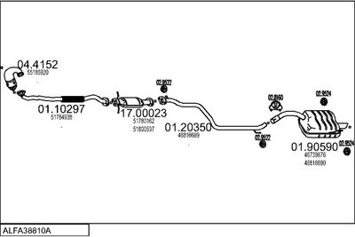 SISTEM DE ESAPAMENT MTS ALFA38810A018932