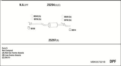Układ wydechowy WALKER MBK057321B