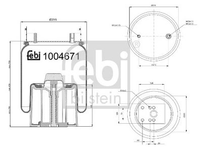 Fjerbælg, luftaffjedring FEBI BILSTEIN 1004671