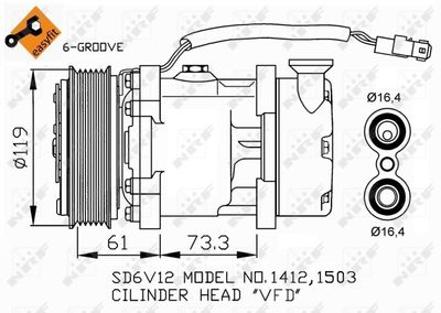 NRF Kompressor, Klimaanlage EASY FIT (32275)