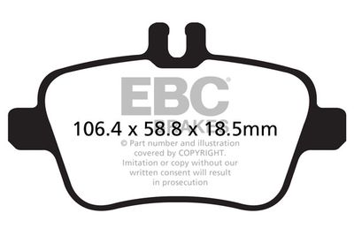 Комплект тормозных колодок, дисковый тормоз EBC Brakes DPX2157 для INFINITI QX30