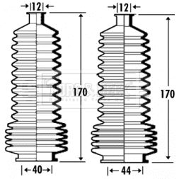 Bellow Kit, steering Borg & Beck BSG3363