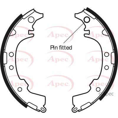 Brake Shoe Set APEC SHU566