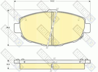 Комплект тормозных колодок, дисковый тормоз GIRLING 6111849 для TOYOTA ALTEZZA