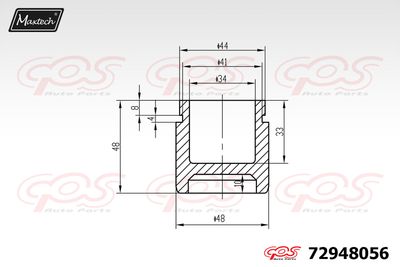 Поршень, корпус скобы тормоза MAXTECH 72948056 для FIAT UNO