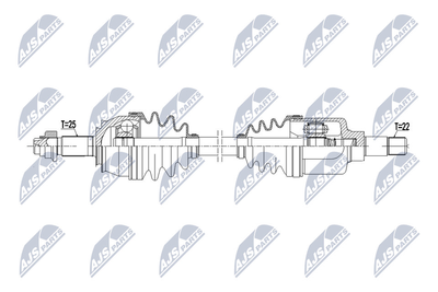 Приводной вал NTY NPW-CT-069 для CITROËN NEMO
