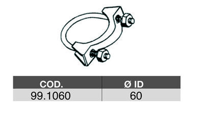 ASSO 99.1060 Хомуты глушителя  для BMW Z3 (Бмв З3)