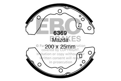 Комплект тормозных колодок EBC Brakes 6369 для MAZDA 626