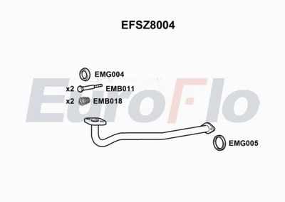EuroFlo Exhaust Pipe EFSZ8004