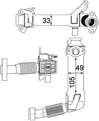 RADIATOR RECIRCULARE GAZE DE ESAPAMENT MAHLE CE21000P 1