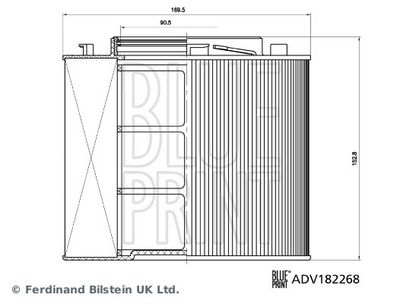 LUFTFILTER BLUE PRINT ADV182268 2