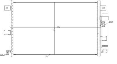 KONDENSATOR KLIMAANLAGE NRF 350481 6