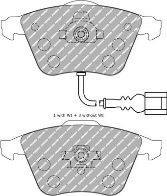 комплект спирачно феродо, дискови спирачки FERODO RACING FDS1765