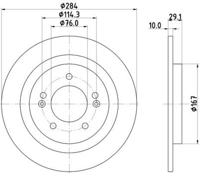 спирачен диск MINTEX MDC3229CMX