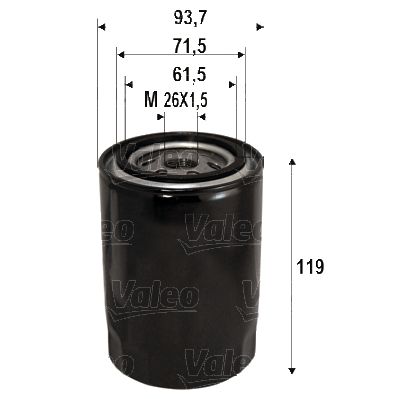 Масляный фильтр VALEO 586090 для HYUNDAI GALLOPER
