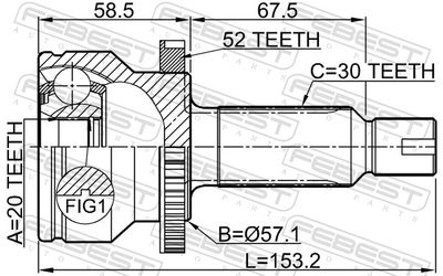 Joint Kit, drive shaft 1210-SFA52R