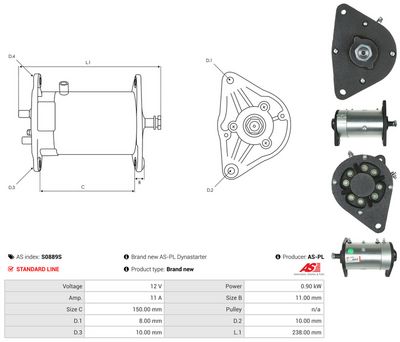 GENERATOR START AS-PL S0889S 4