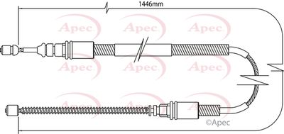 Cable Pull, parking brake APEC CAB1074