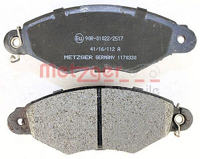 BREMSBELAGSATZ SCHEIBENBREMSE METZGER AUTOTEILE 1170330 2