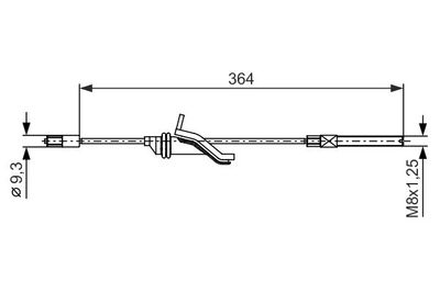 Vajer, parkeringsbroms BOSCH 1.987.482.371